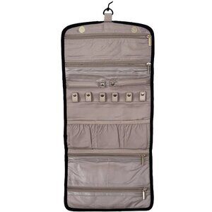 BAGSMART Travel Hanging Jewelry Organizer Case Foldable Jewelry Roll with Hanger